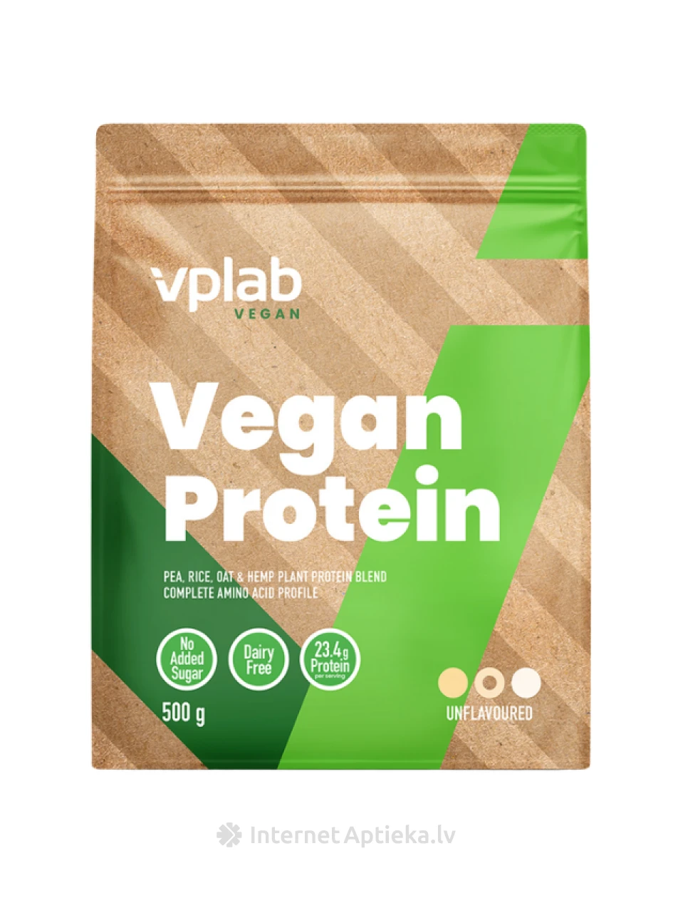 Vplab Vegan Protein bez garšas, 500 g | internetaptieka.lv