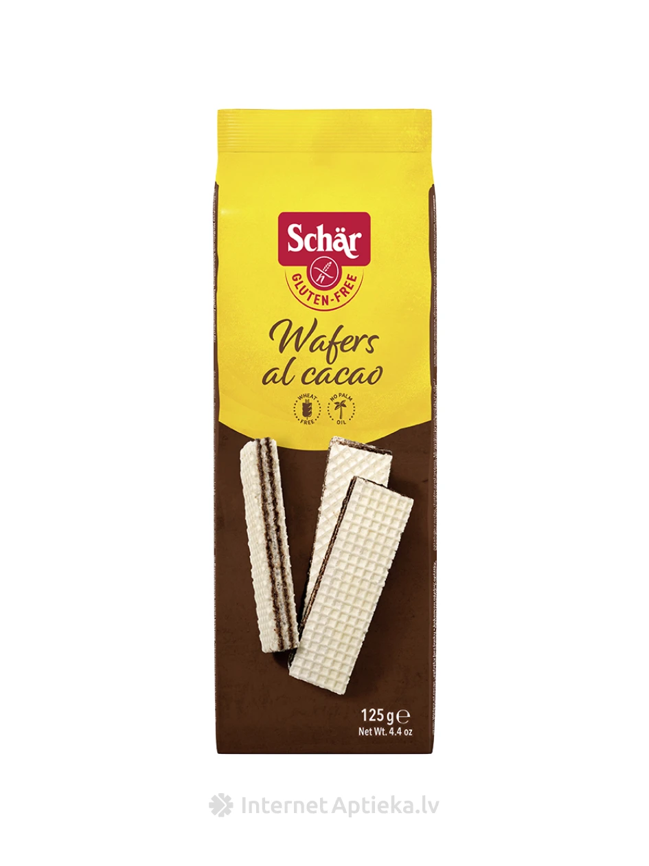 Schär Wafers Al Caccao bezglutēna vafeles ar kakao krēmu, 125 g | internetaptieka.lv