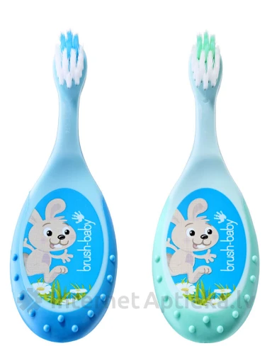 Brush-Baby Toothbrush Floshbrush 0-3 a, 2 tk. | internetaptieka.lv