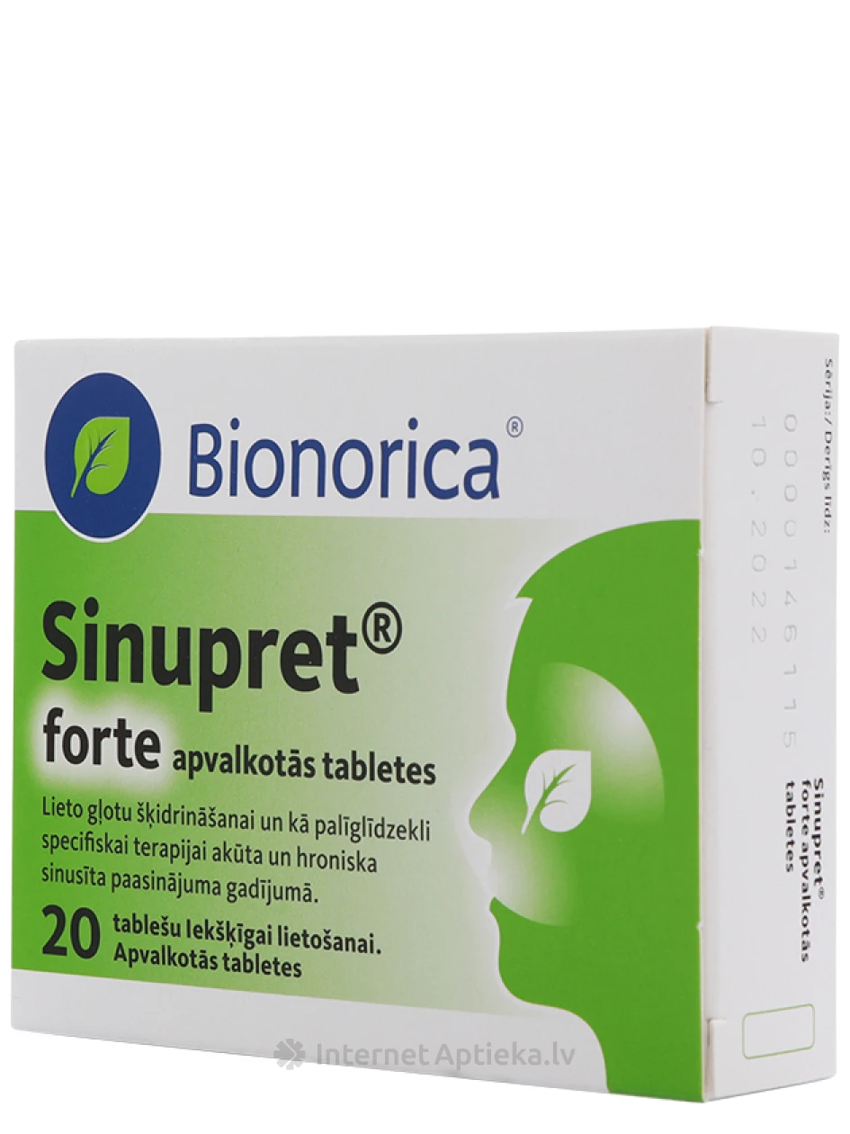 Sinupret Forte, 20 tabletti | internetaptieka.lv