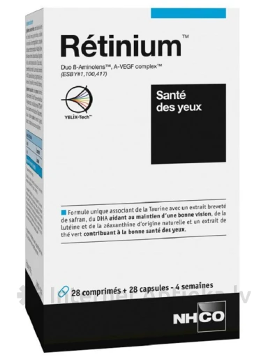 Retinium acu veselībai, 28 tabletes + 28 kapsulas | internetaptieka.lv