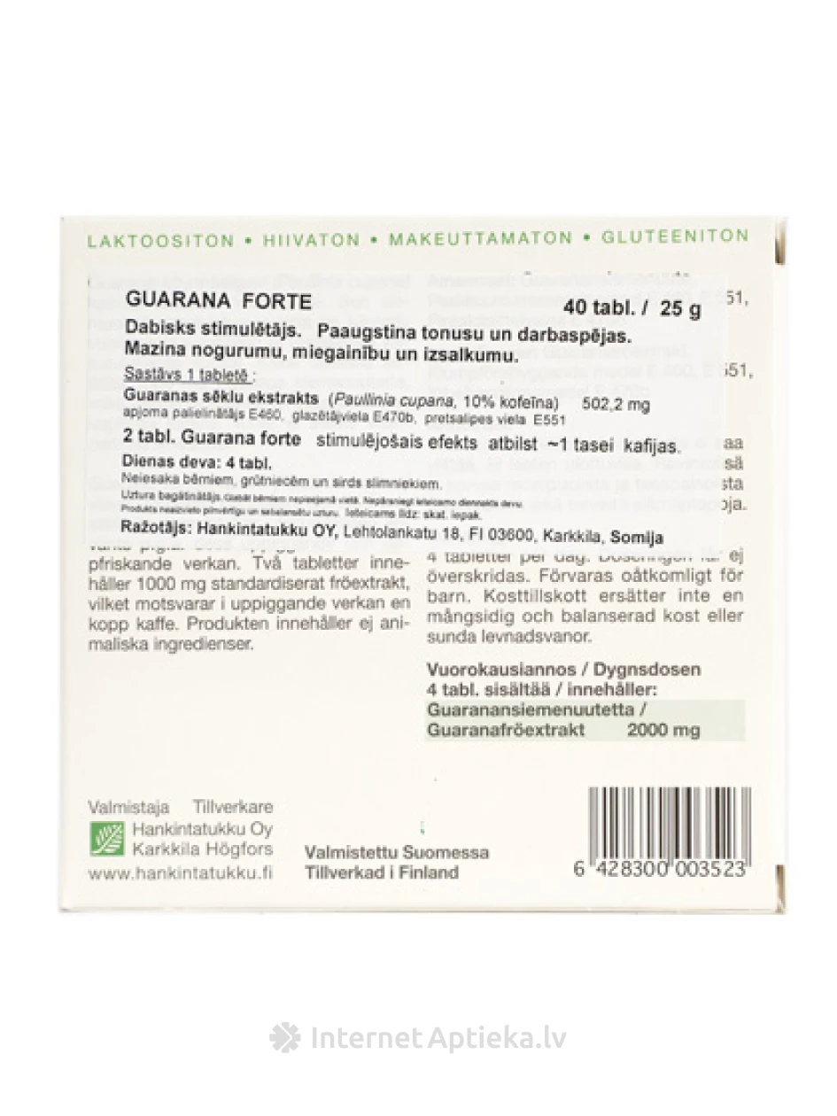 Guarana Forte, 40 tabletes | internetaptieka.lv