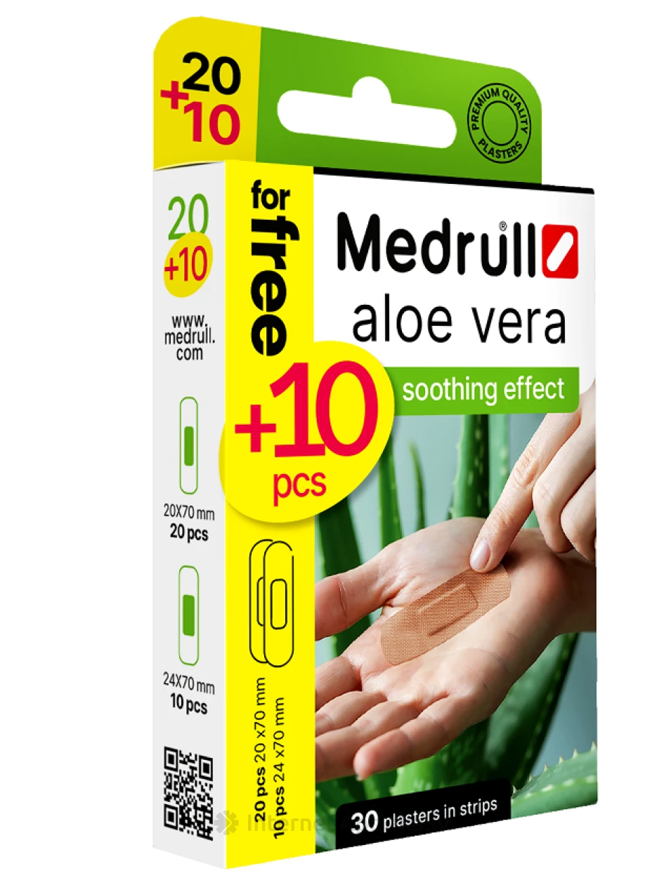Medrull plaastrid Aloe Vera, 20 + 10 tk. | internetaptieka.lv