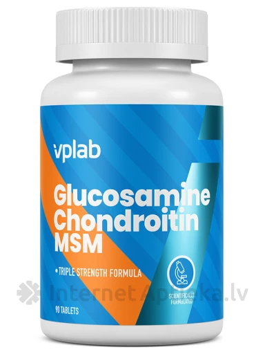 VPLAB Glucosamine & Chondroitin & MSM tabletes, 90 gb. | internetaptieka.lv