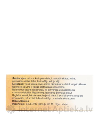 Askorutin tabletti, 50 tk. | internetaptieka.lv