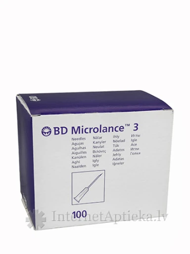 BD Microlance 3 Игла для инъекций, 0,5 х 25 мм, 25 г, оранжевая, 100 шт. | internetaptieka.lv