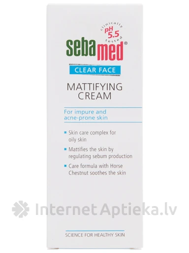 SEBAMED CLEAR FACE matējošs krēms problemātiskai sejas ādai, 50 ml | internetaptieka.lv