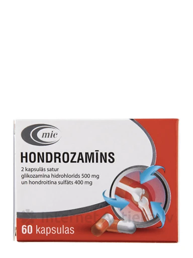 Hondrozamīns, 60 kapsulas | internetaptieka.lv