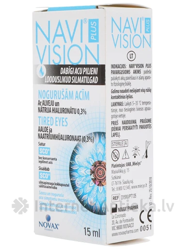 Navivision Plus Tired eyes глазные капли, 15 мл | internetaptieka.lv