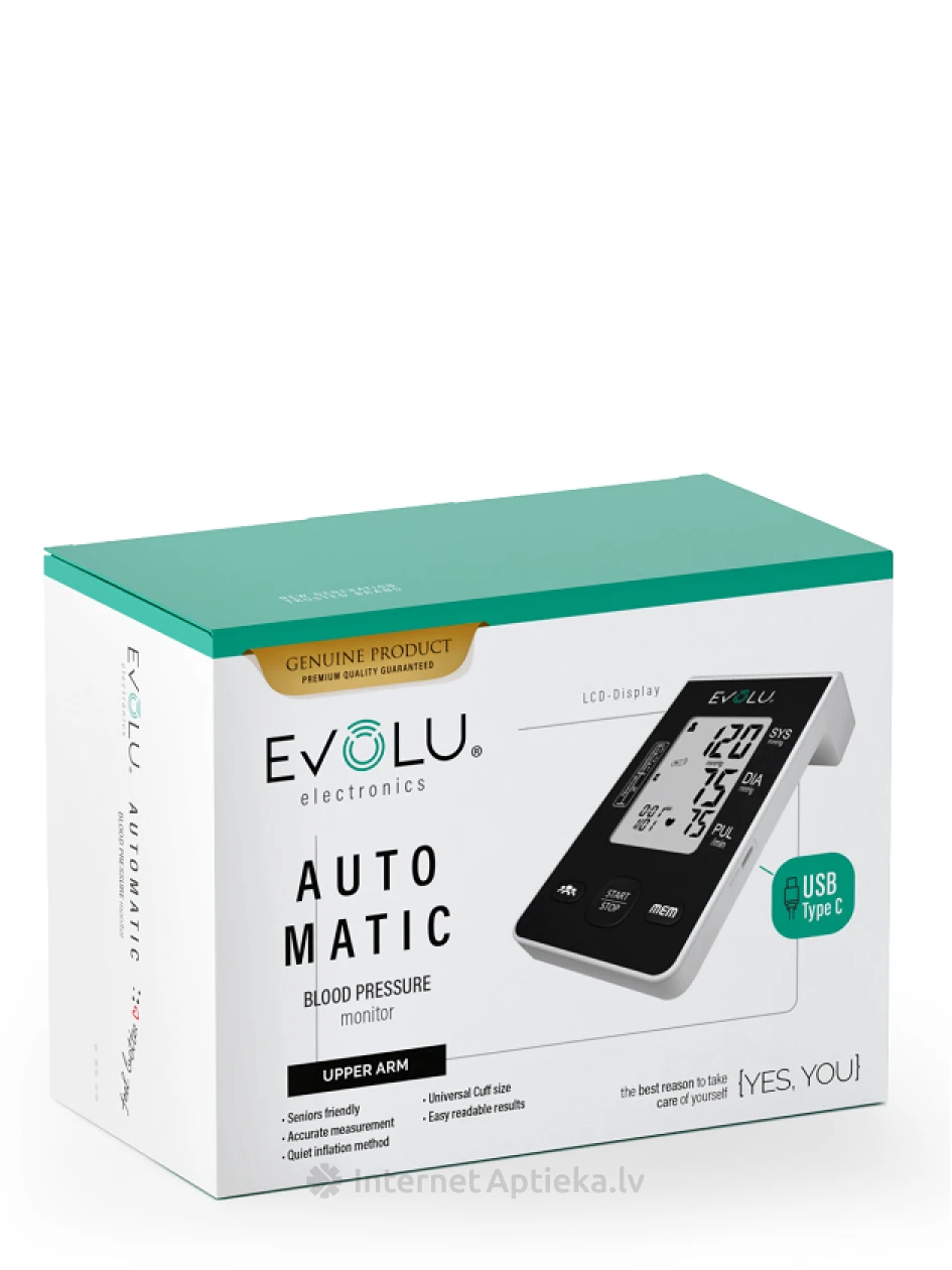EVOLU Automatic asinsspiediena mērītājs | internetaptieka.lv