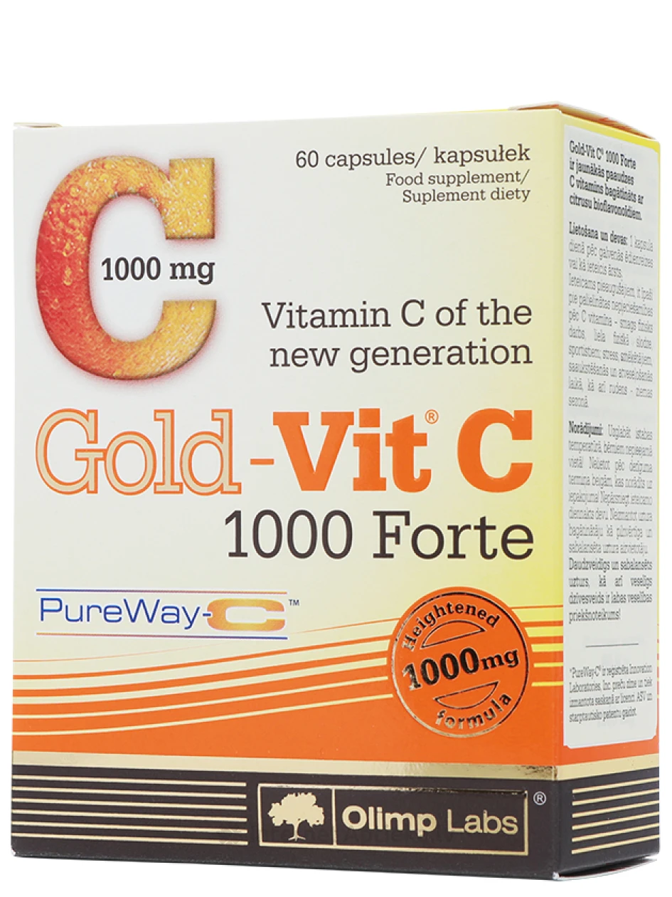 Olimp Labs GOLD-VIT C 1000 FORTE kapslid, 60 tk | internetaptieka.lv