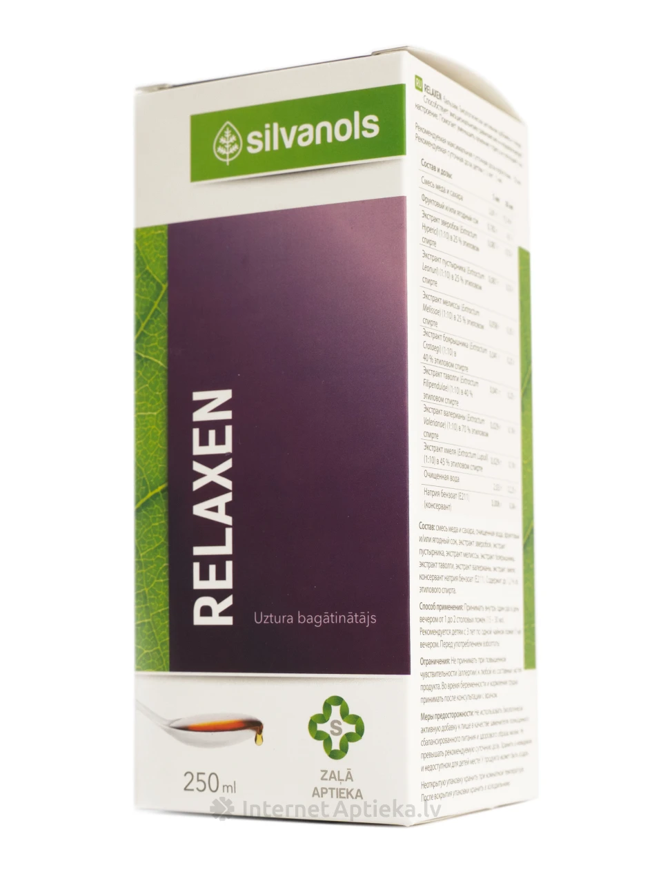Silvanols Relaxen бальзам, 250 мл | internetaptieka.lv