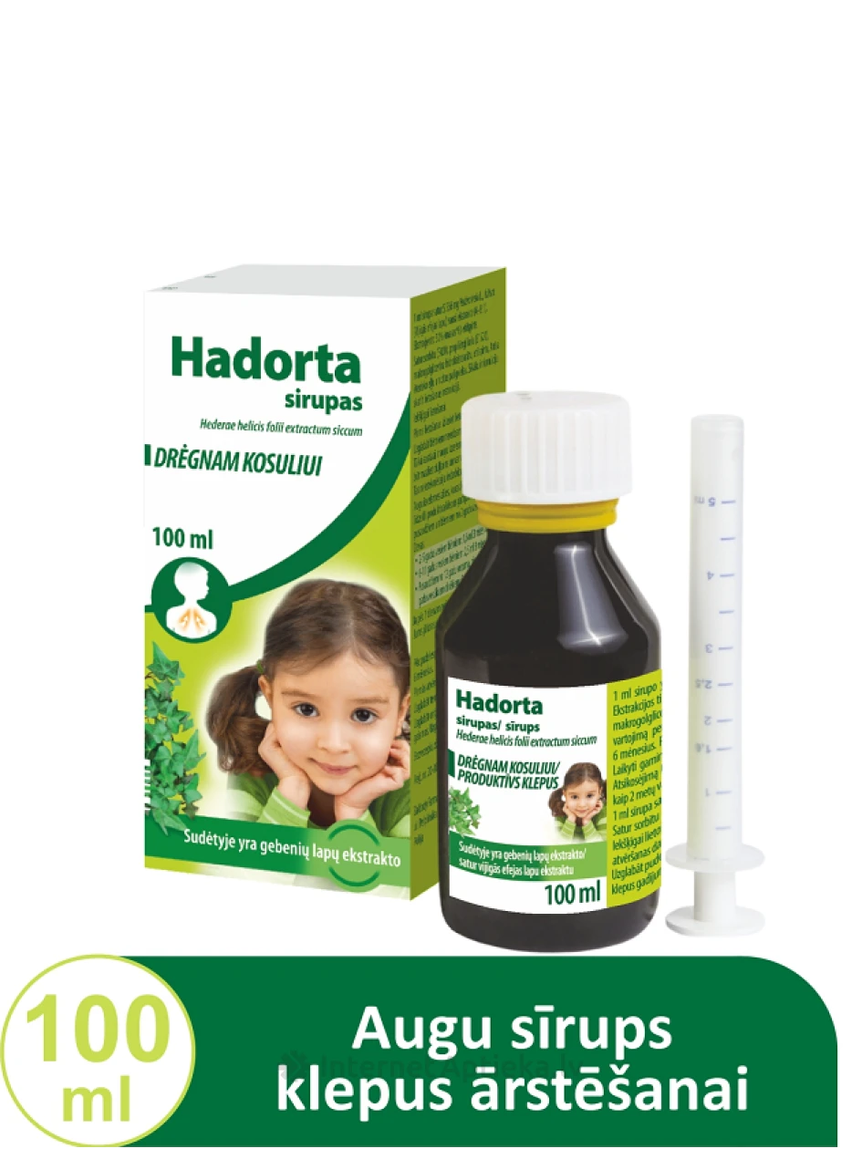 Hadorta siirup luuderohu ekstraktiga, 100 ml | internetaptieka.lv