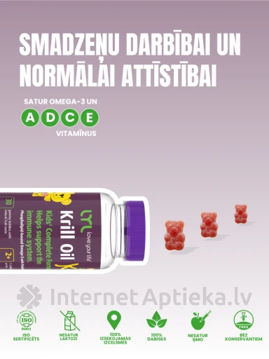 LYL Krill Oil KID, 30 želejas lācīši | internetaptieka.lv