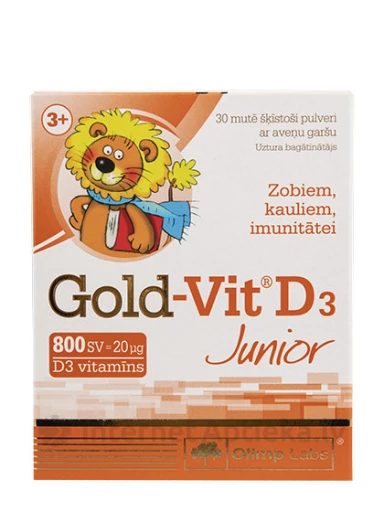 Olimp Labs Gold-Vit D3 Junior vitamīni bērniem, 30 tabletes | internetaptieka.lv