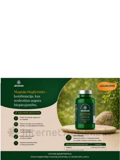 Silvanols MAGNESIUM BISGLYCINATE kapslid, 90 tk | internetaptieka.lv