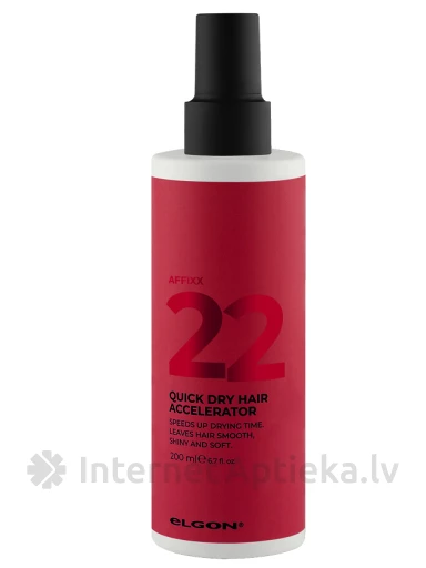 ELGON AFFIXX juuste kuivatamist kiirendav pihus 22 QUICK DRY HAIR ACCELERAT, 200 ml | internetaptieka.lv