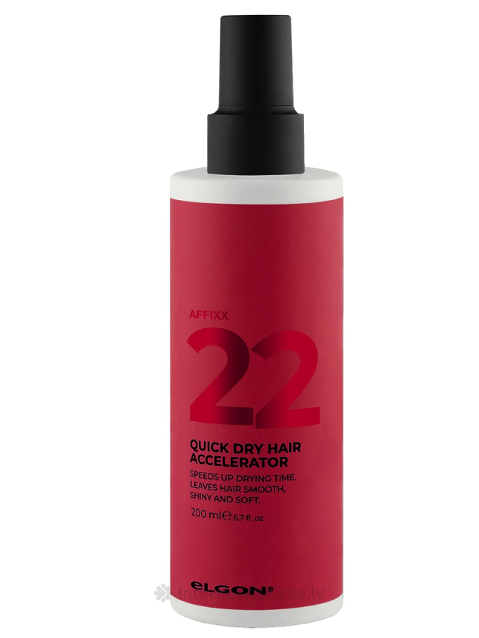 ELGON AFFIXX izsmidzināms līdzeklis ātrākai žāvēšanai 22 QUICK DRY HAIR ACCELERAT, 200 ml | internetaptieka.lv