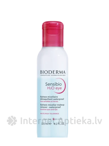 BIODERMA Sensibio H2O divfāžu micelārais ūdens jutīgām acīm un lūpām, 125 ml | internetaptieka.lv