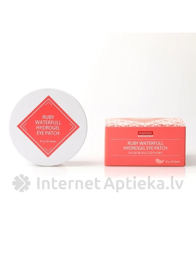 Purederm гидрогелевая маска для глаз - Рубиновый водопад, 60 пластинок | internetaptieka.lv