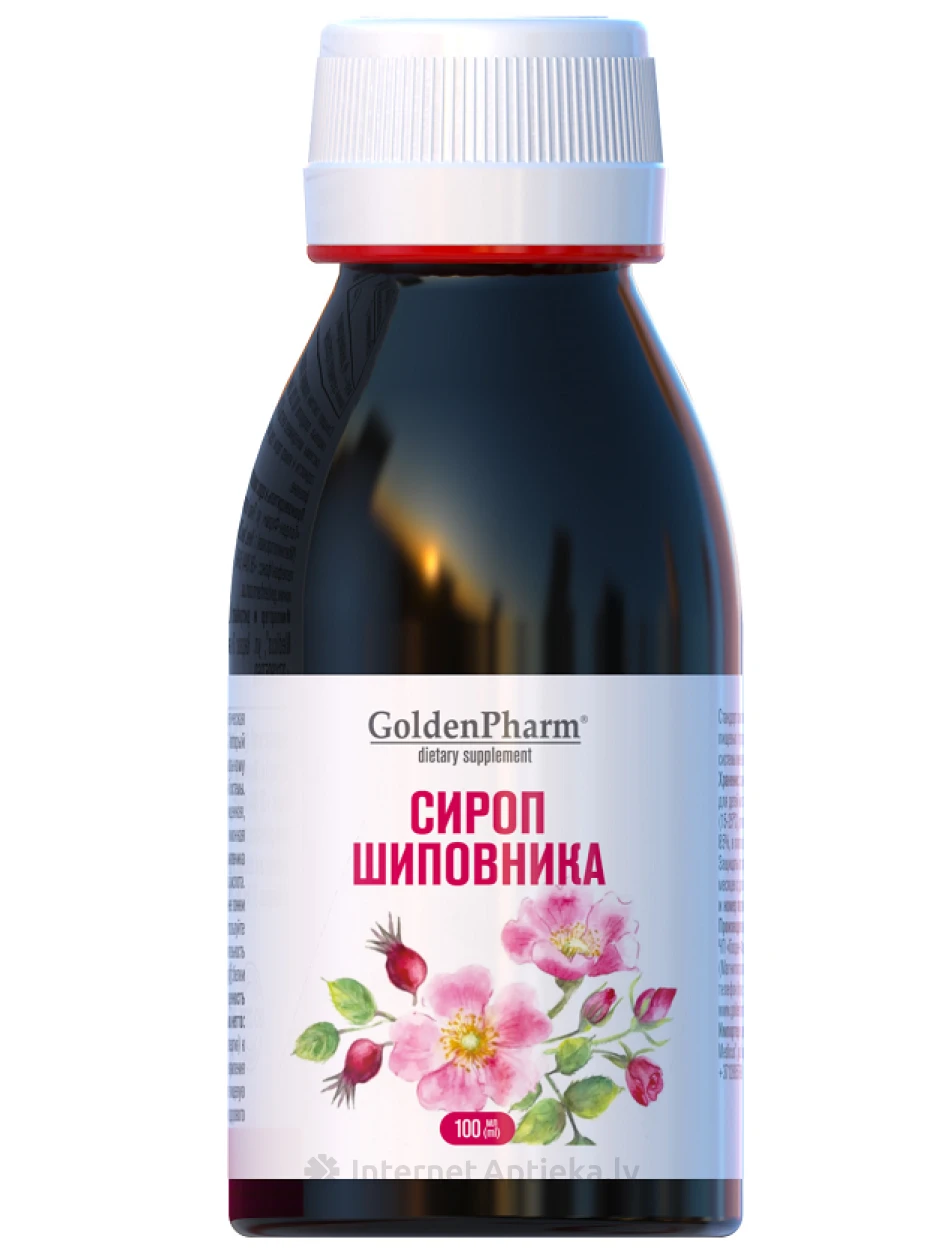Golden Pharm  Сироп шиповника, 100 мл | internetaptieka.lv