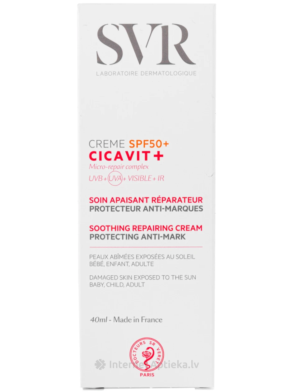 SVR SOS-крем для быстрого заживления с SPF50+, 40 мл | internetaptieka.lv