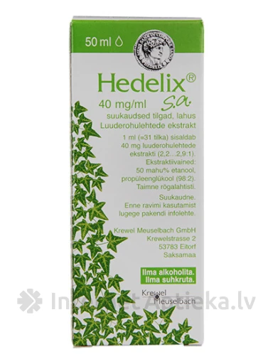 Hedelix капли 40 мг / мл, 50 мл | internetaptieka.lv