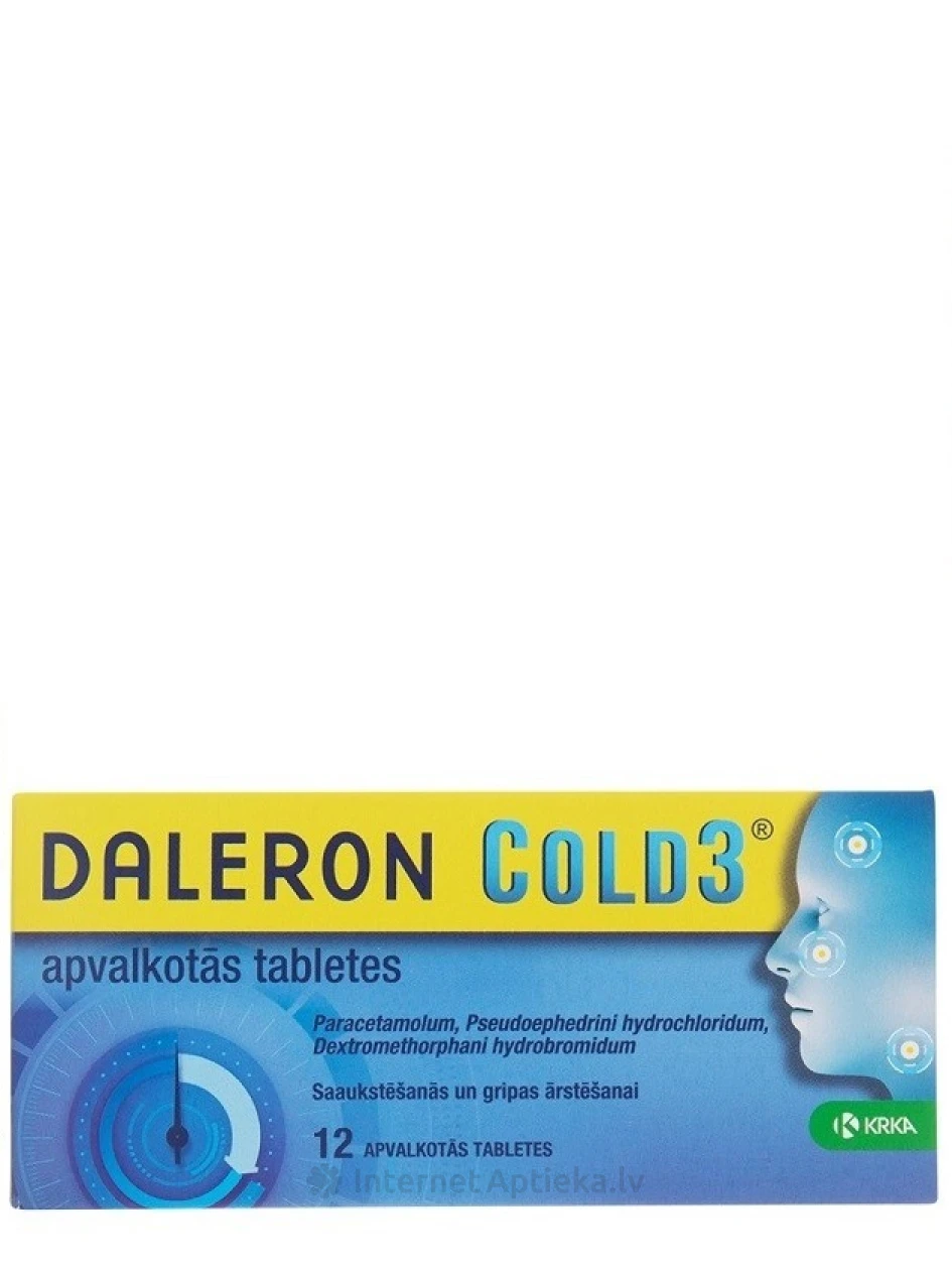 Daleron Cold 3, 12 таблеток | internetaptieka.lv