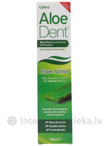 AloeDent Triple Action zobu pasta ar Aloe Vera (alveju), 100 ml | internetaptieka.lv