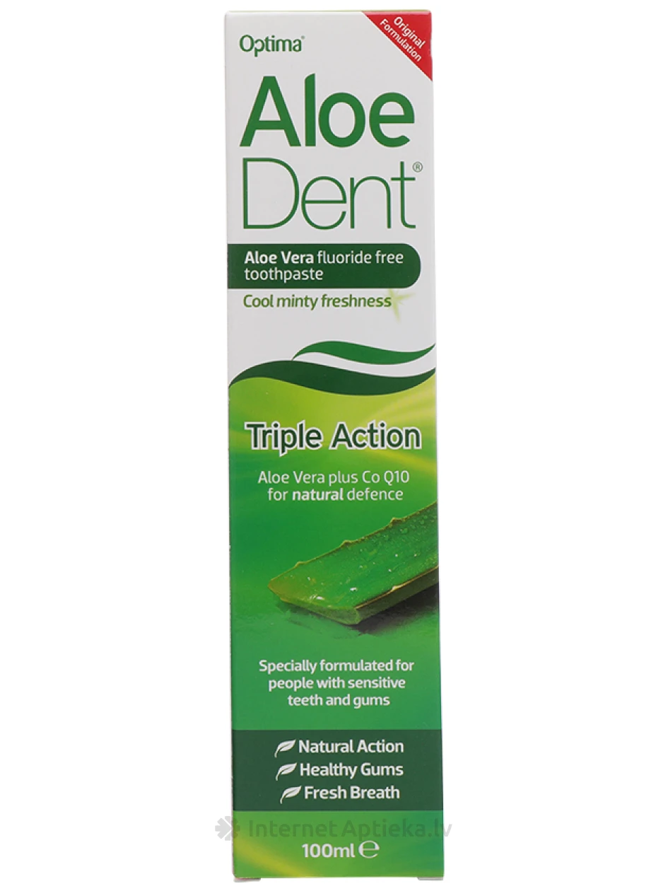 AloeDent Triple Action zobu pasta ar Aloe Vera (alveju), 100 ml | internetaptieka.lv