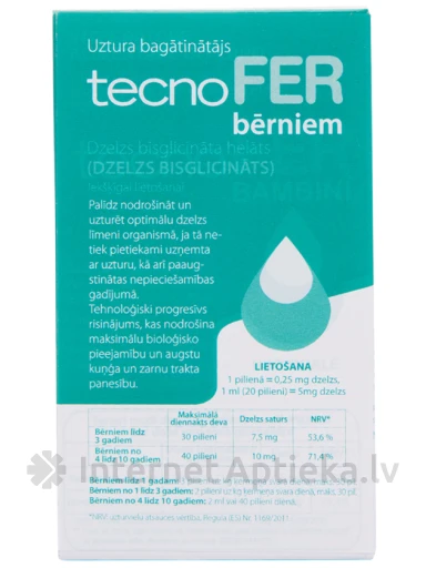 TecnoFer Bambini pilieni bērniem, 30 ml | internetaptieka.lv