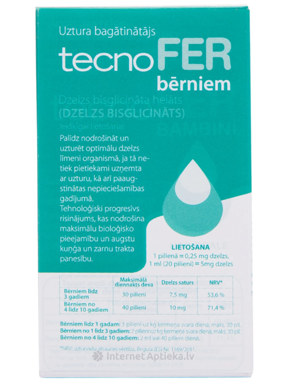 TecnoFer Bambini pilieni bērniem, 30 ml | internetaptieka.lv