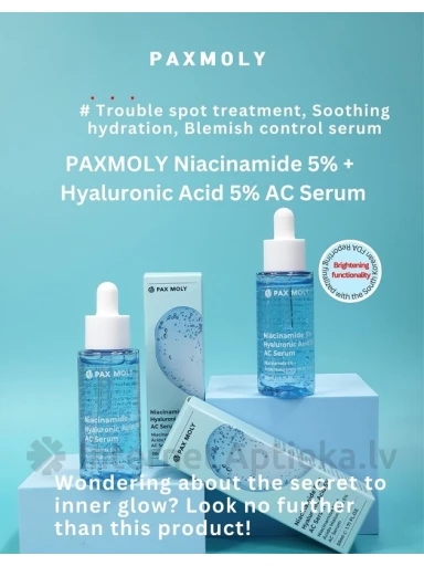 PAX MOLY AC Serum 5% Niacinamide+5% serums sejai, 50 ml | internetaptieka.lv