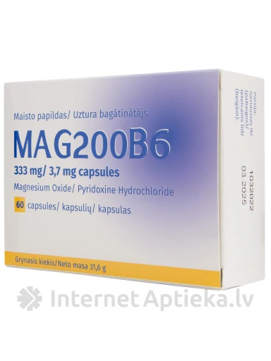 MAG200B6, 60 капсул | internetaptieka.lv