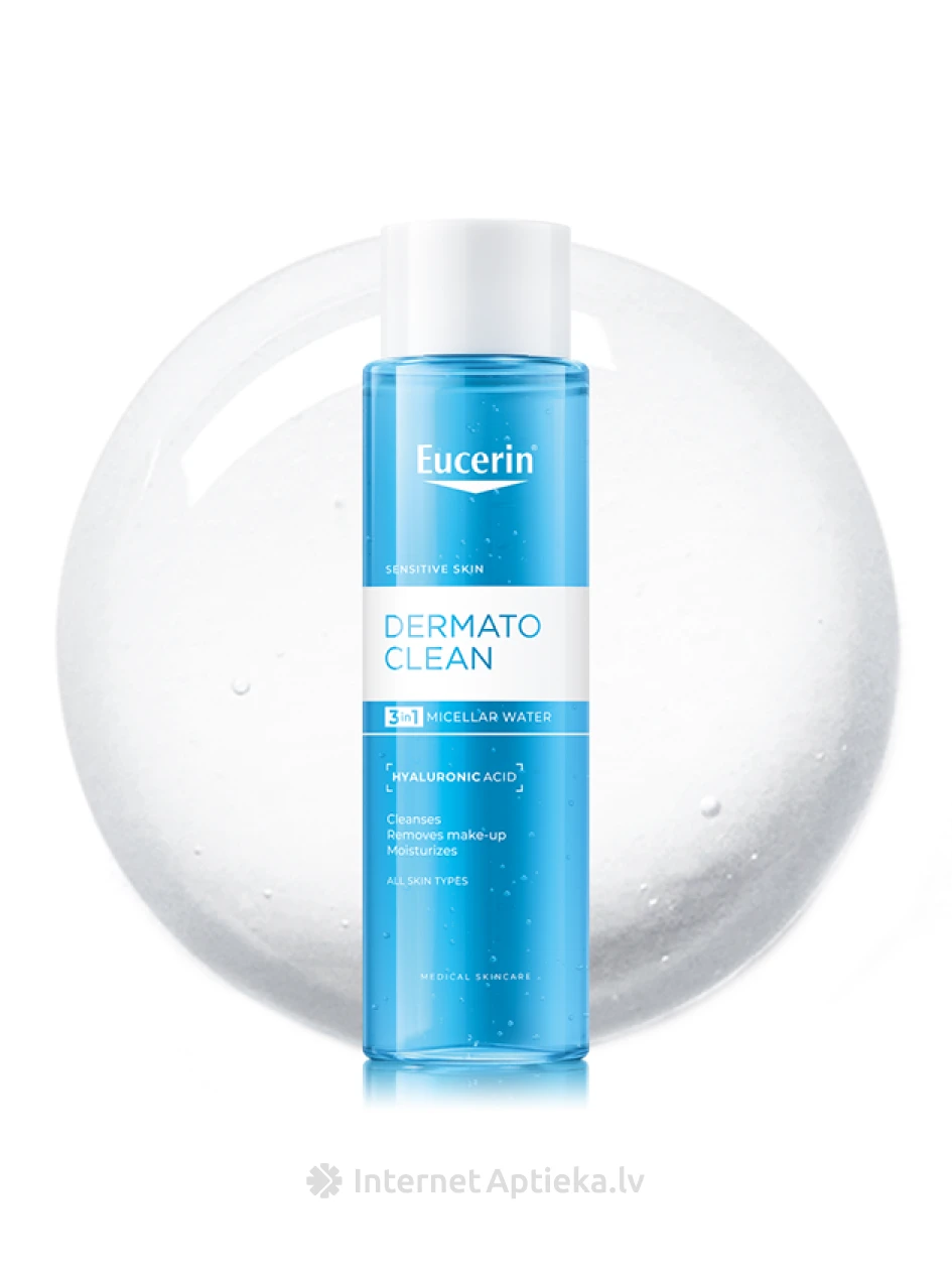 Eucerin dermatoclean hyaluron micelārais ūdens 3in1, 400 ml | internetaptieka.lv
