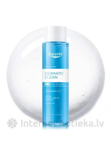 Eucerin Dermatoclean Hyaluron мицеллярная вода 3in1, 400 мл | internetaptieka.lv