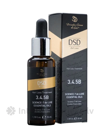 3.4.5B DSD De Luxe Science-7 Essential Oils ĒTERISKĀS EĻĻAS MATU AUGŠANAS VEICINĀŠANAI, 35 ml | internetaptieka.lv