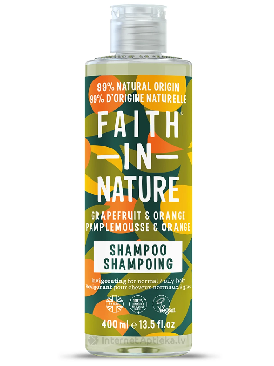 FAITH IN NATURE Grapefruit & Orange шампунь, 400 мл | internetaptieka.lv