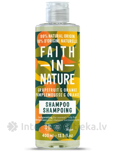 FAITH IN NATURE Grapefruit & Orange шампунь, 400 мл | internetaptieka.lv