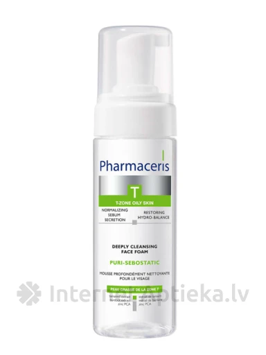 Pharmaceris T-Puri Sebostatic dziļi attīrošas putas sejai, 150 ml | internetaptieka.lv