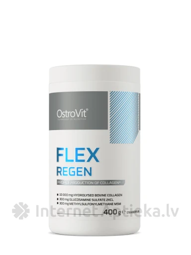 OstroVit Flex Regen Pulveris (strawberry-kiwi), 400 g | internetaptieka.lv