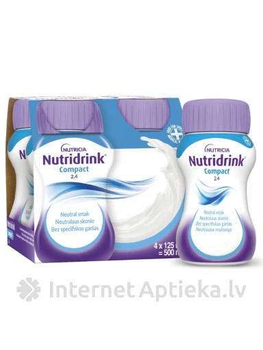 Nutricia Nutridrink bez specifiskas garšas, 4 x 125 ml | internetaptieka.lv