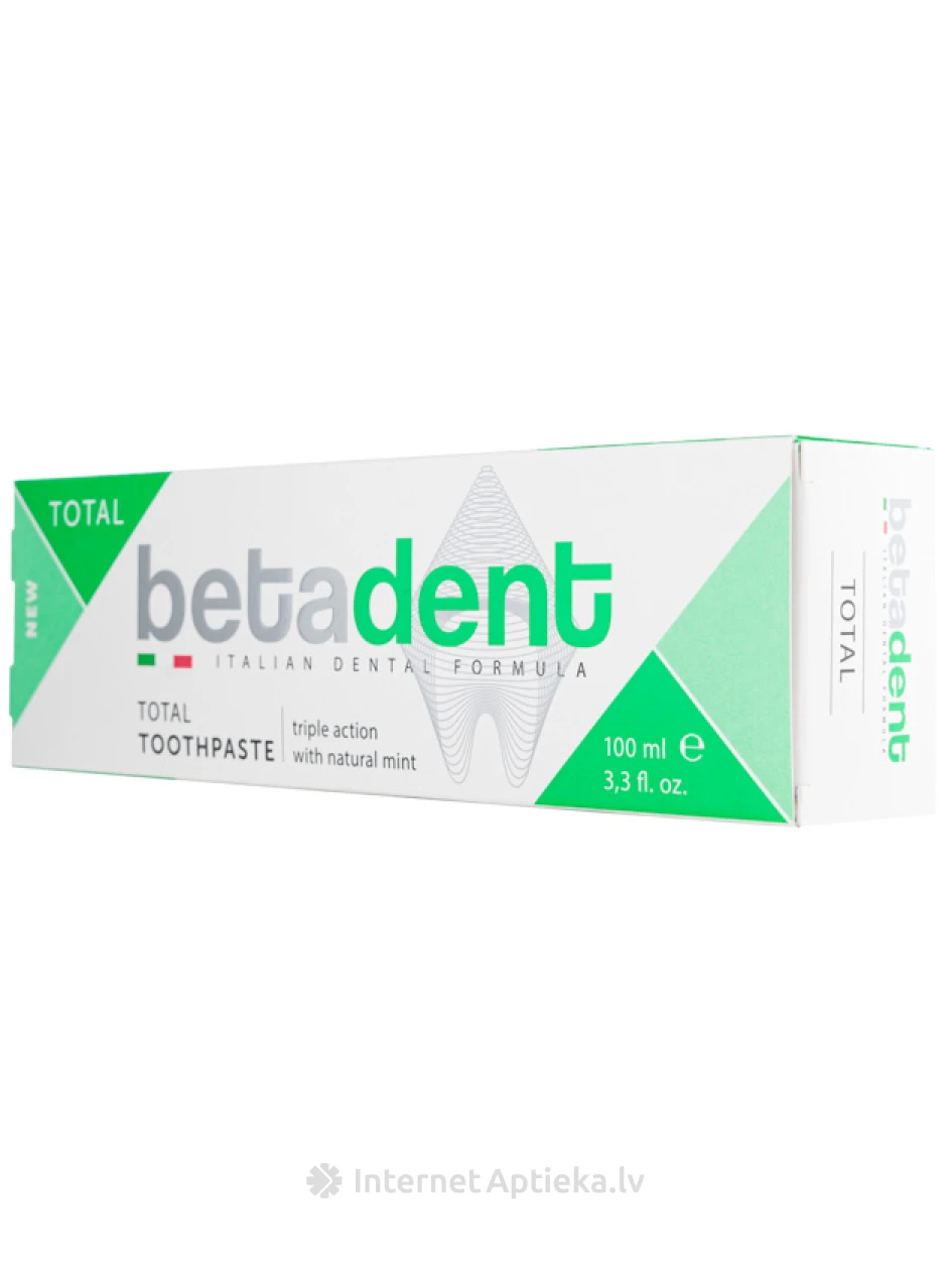 BETADENT TOTAL zobu pasta, 100 ml | internetaptieka.lv