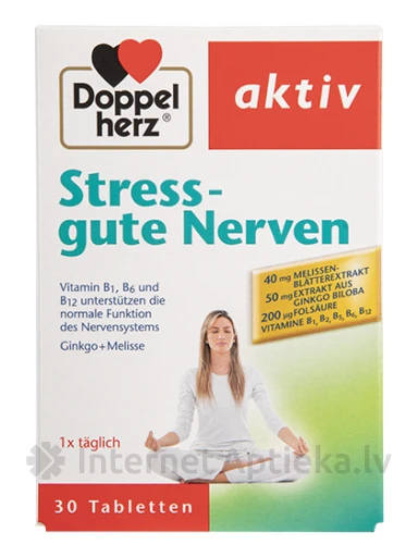 Doppelherz Activ Stress gute Nerven, 30 таблеток | internetaptieka.lv