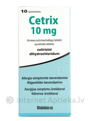 Cetrix 10 mg, 10 tabletes | internetaptieka.lv