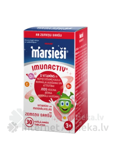 Walmark Марсиане Imunactiv с клубничным вкусом, 30 таблеток | internetaptieka.lv