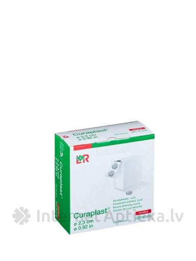 Curaplast sensitive plāksteri 2.3 cm apaļi, 100 gb | internetaptieka.lv
