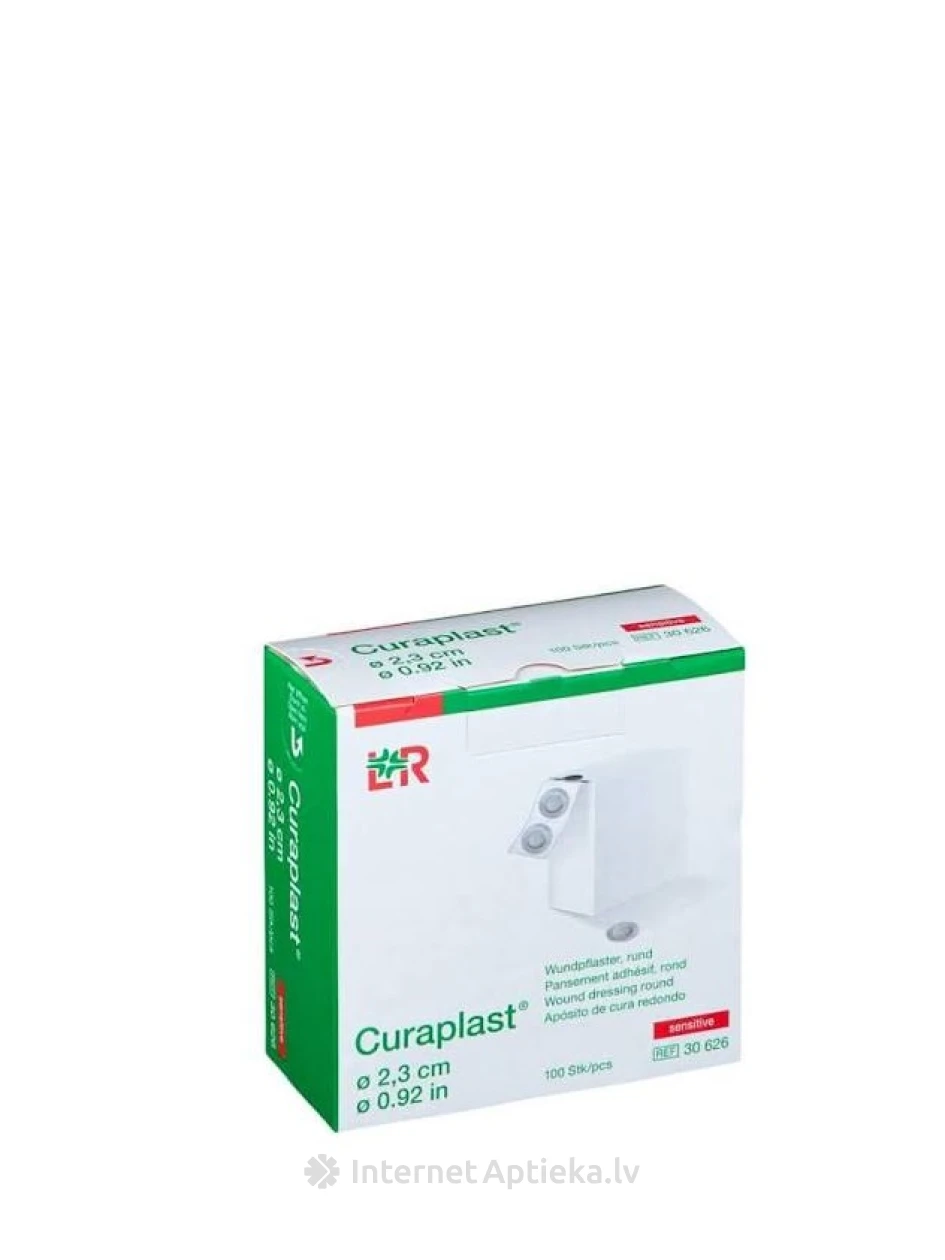Curaplast sensitive plāksteri 2.3 cm apaļi, 100 gb | internetaptieka.lv