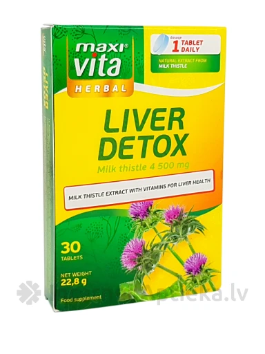 MaxiVita Herbal Liver Detox, 20 шипучих таблеток | internetaptieka.lv