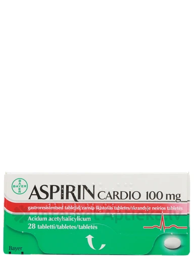 Aspirin Cardio 100 mg (aspirīns), 28 tabletes | internetaptieka.lv